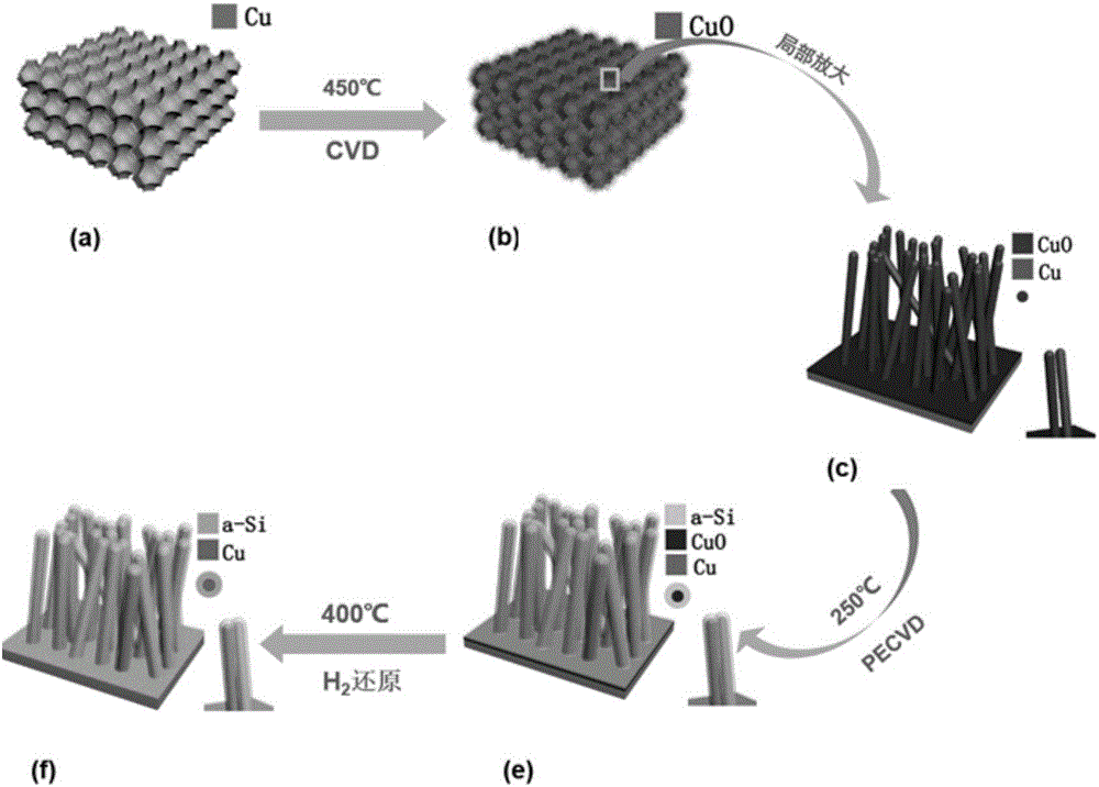 Preparation for interconnected nanowire core-shell structure material