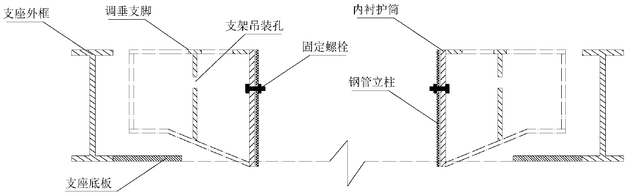 A rapid positioning vertical adjustment device and construction method for large-diameter steel pipe column piles