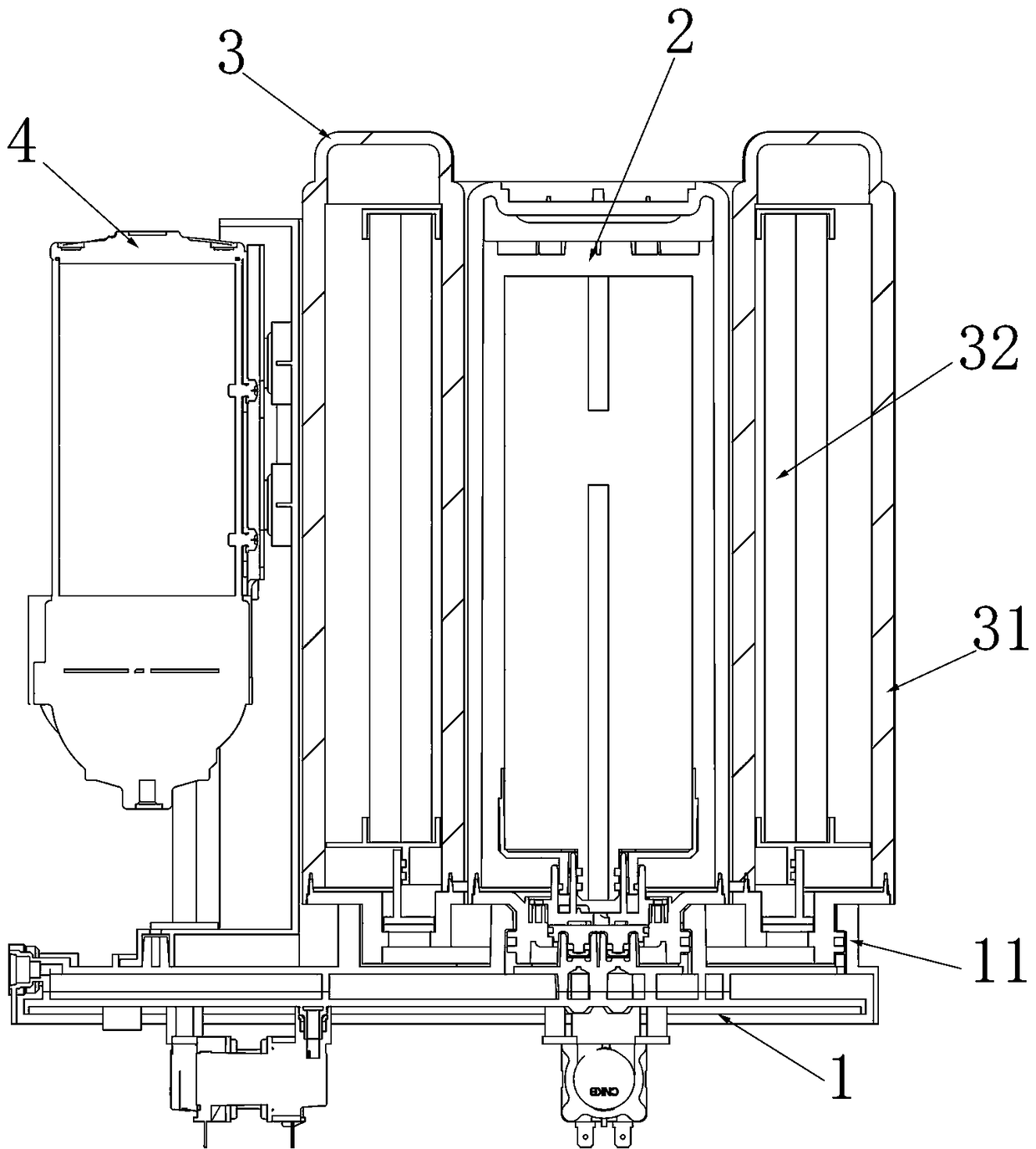 Water purifier with ring-shaped synthesis filter element