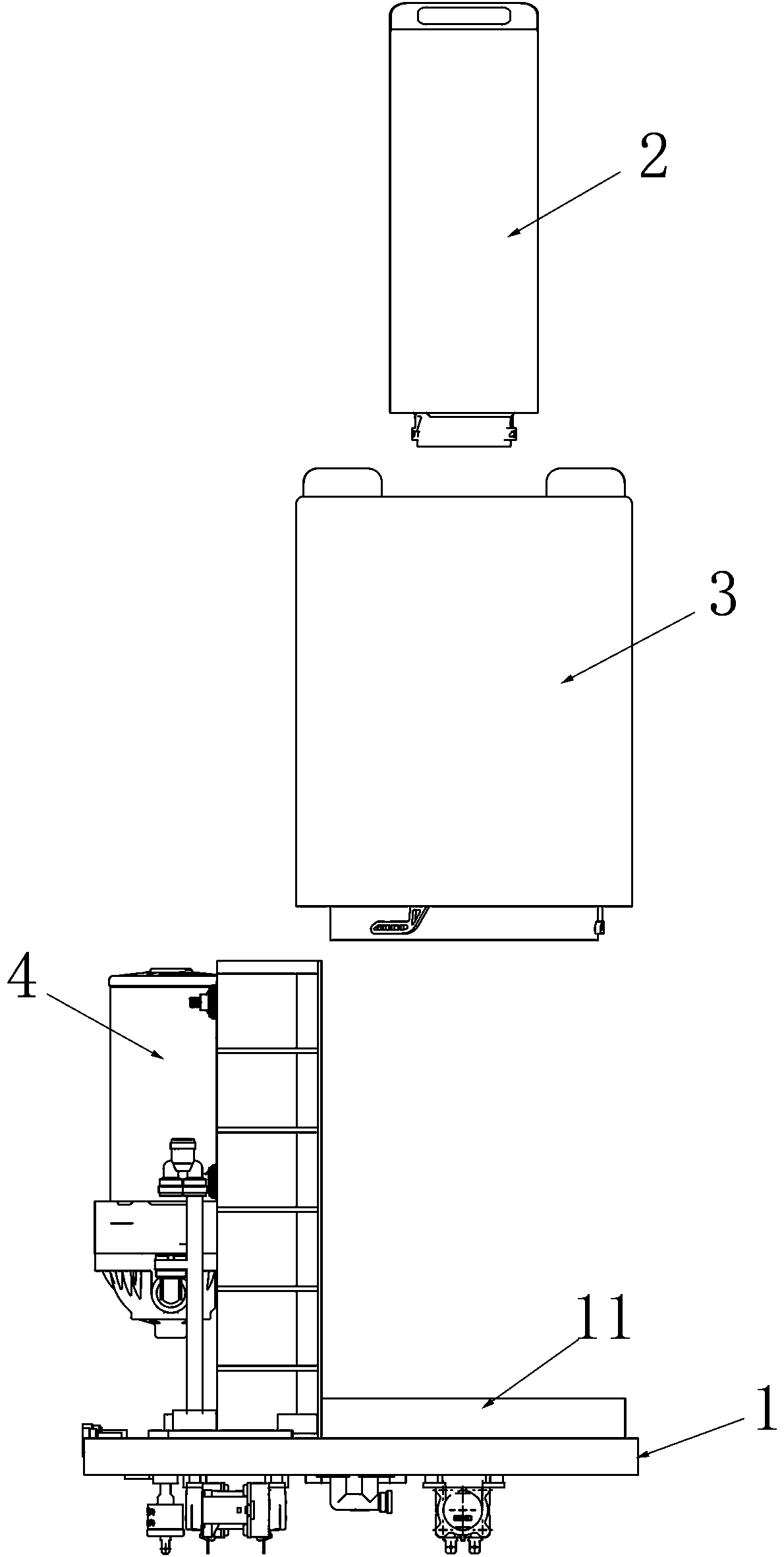 Water purifier with ring-shaped synthesis filter element