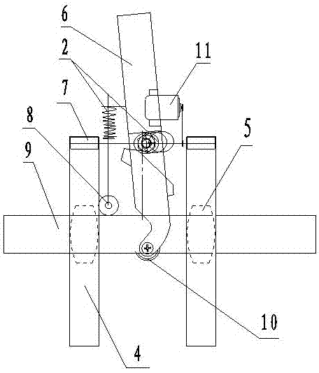Manually assisted hand-held spring plate variable diameter branch clamping electric persimmon tree ring peeling tool