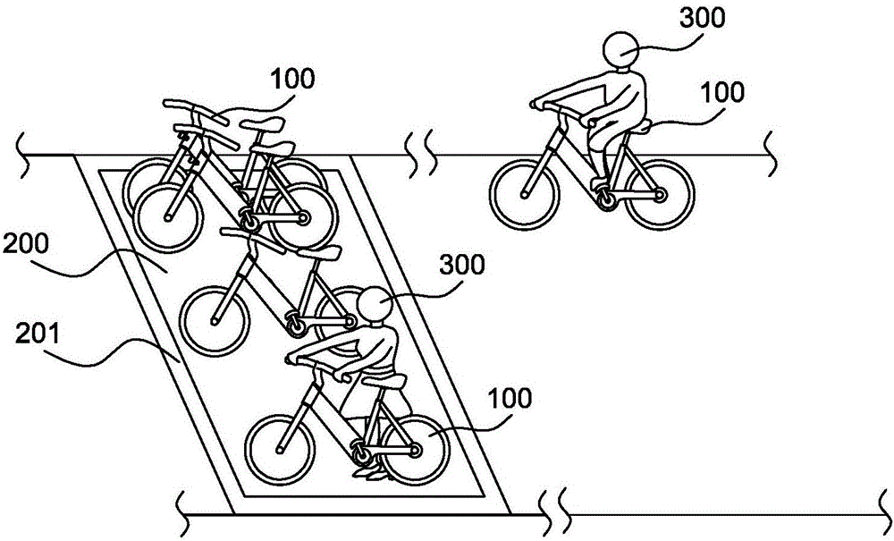 Sharing vehicle as well as method, client and system for indicating parking position thereof