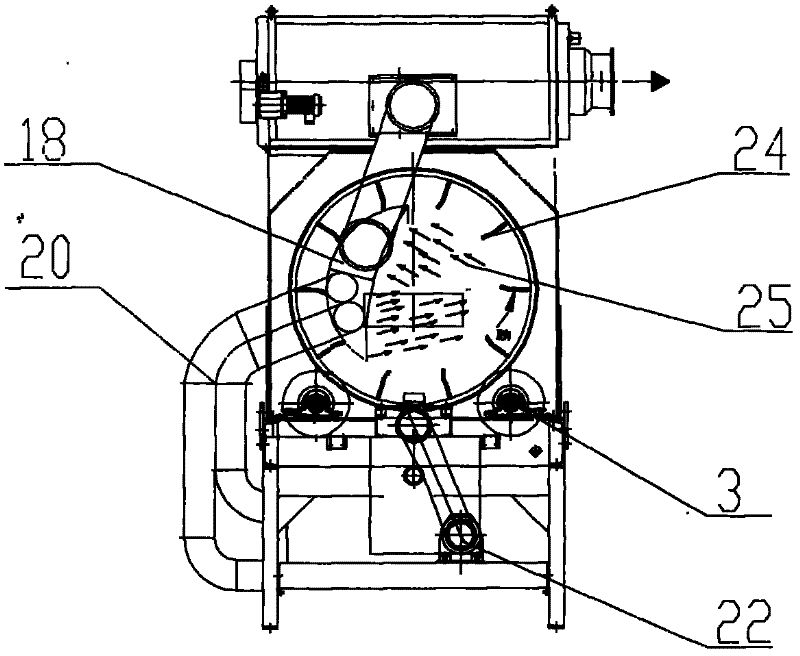 Sectional cylinder cut tobacco dryer