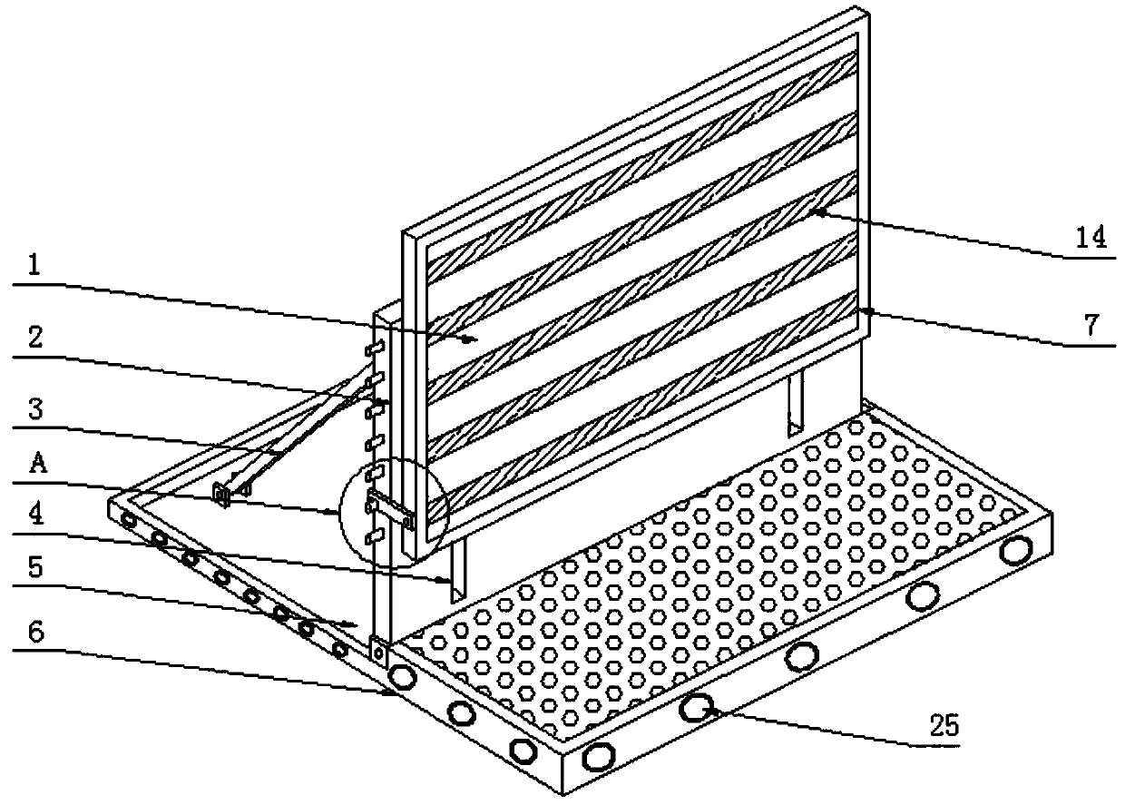 Safety protection device for night construction of constructional engineering