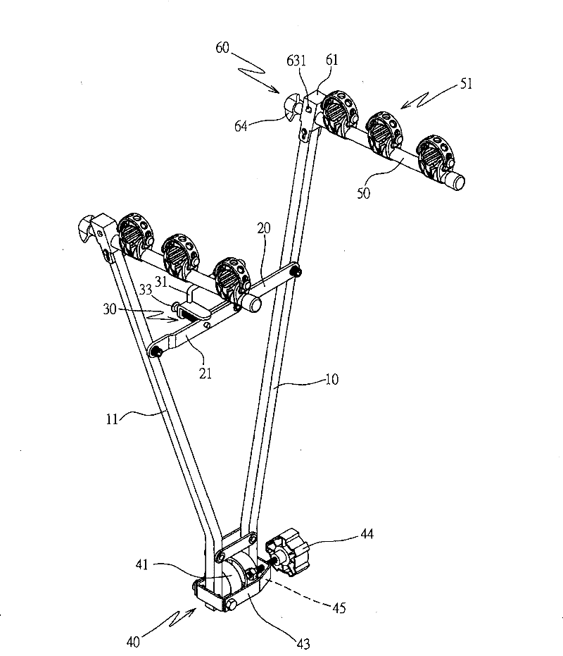 Anti-shake structure of portable frame structure