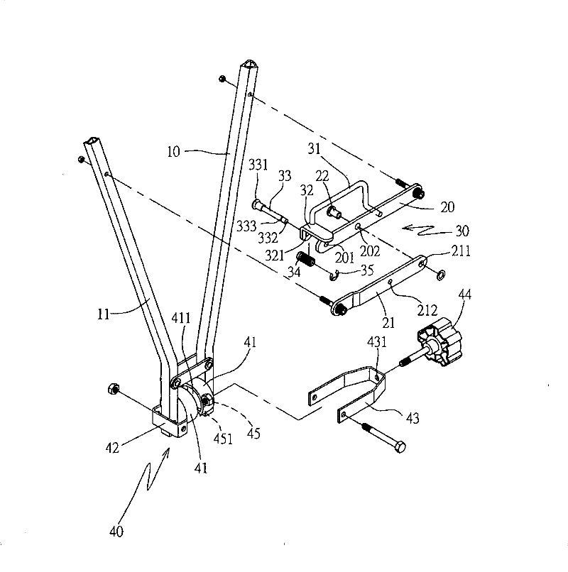 Anti-shake structure of portable frame structure