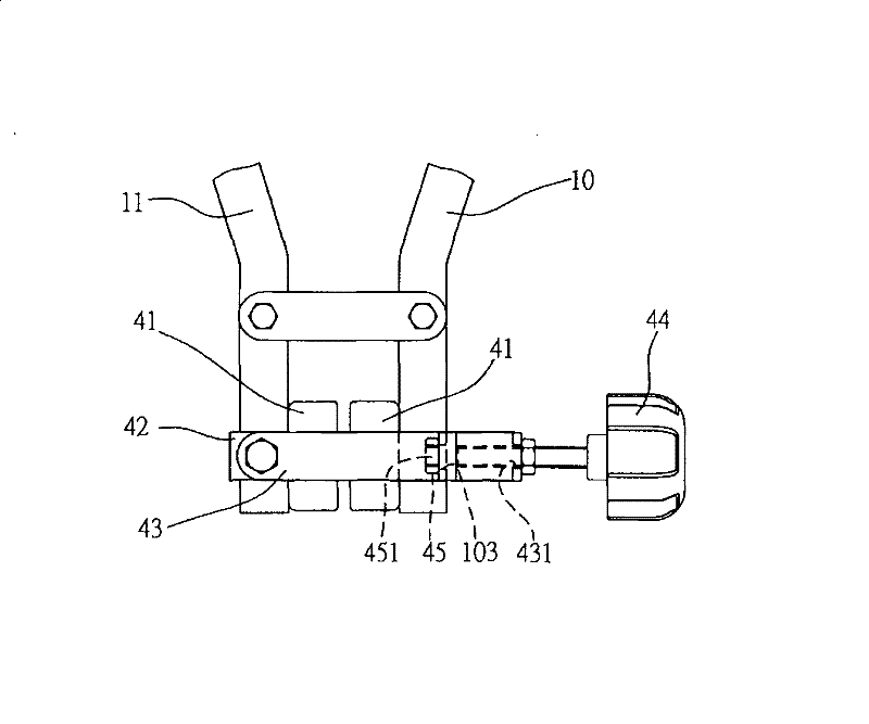 Anti-shake structure of portable frame structure