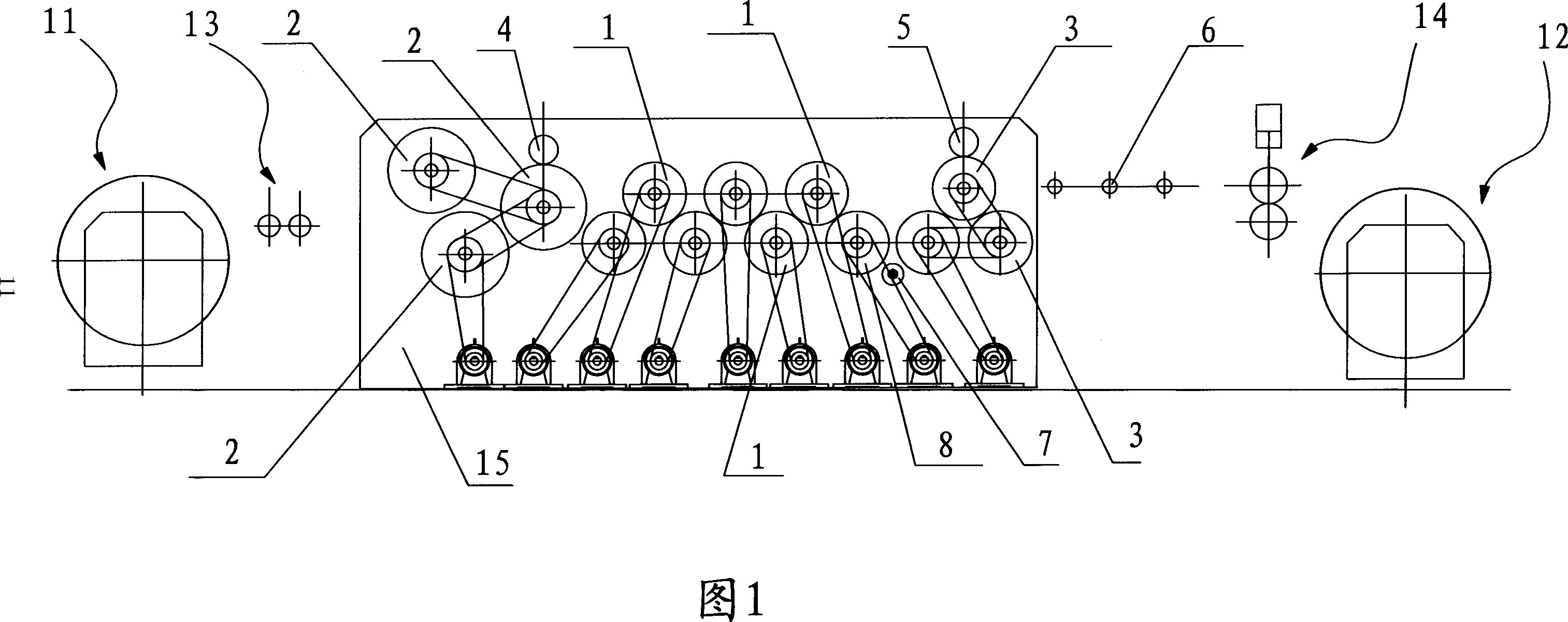 Extension method and device for polythene radiation-crosslinking thermal-contraction belt