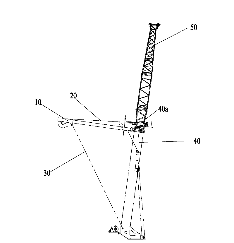 Crane super-lifting device and all-terrain crane with the crane super-lifting device