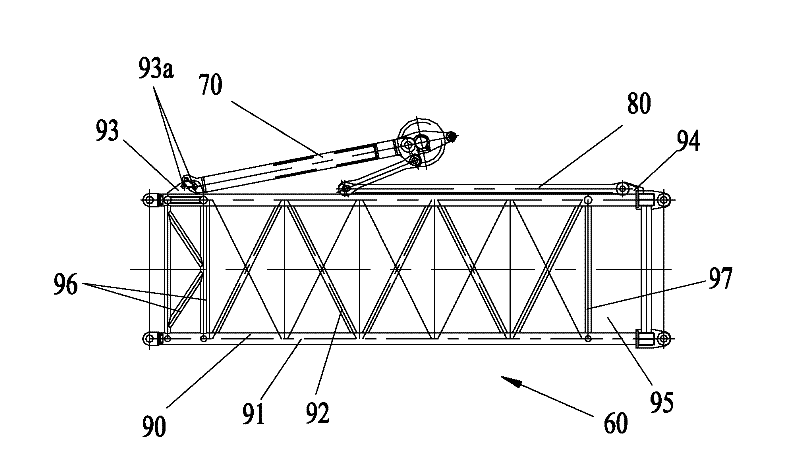 Crane super-lifting device and all-terrain crane with the crane super-lifting device