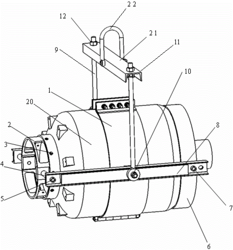 Large-mass initiating explosive device safe hoisting and transfer device and use method thereof