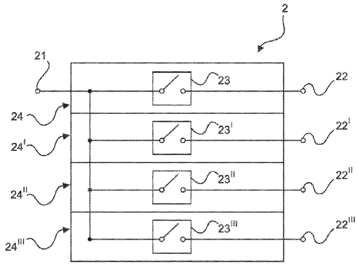 Junction box and network for distributing energy