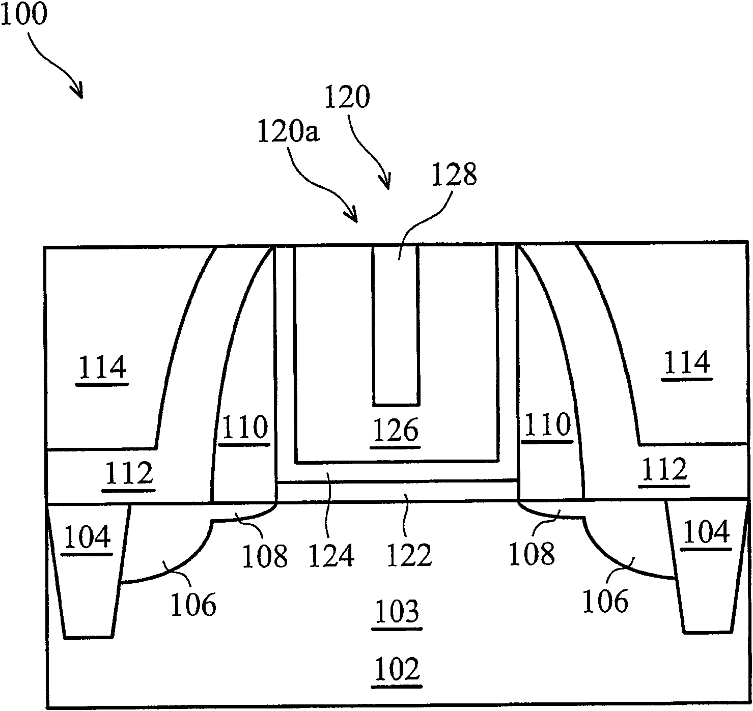 Metal gate structure of a field effect transistor and field effect transistor