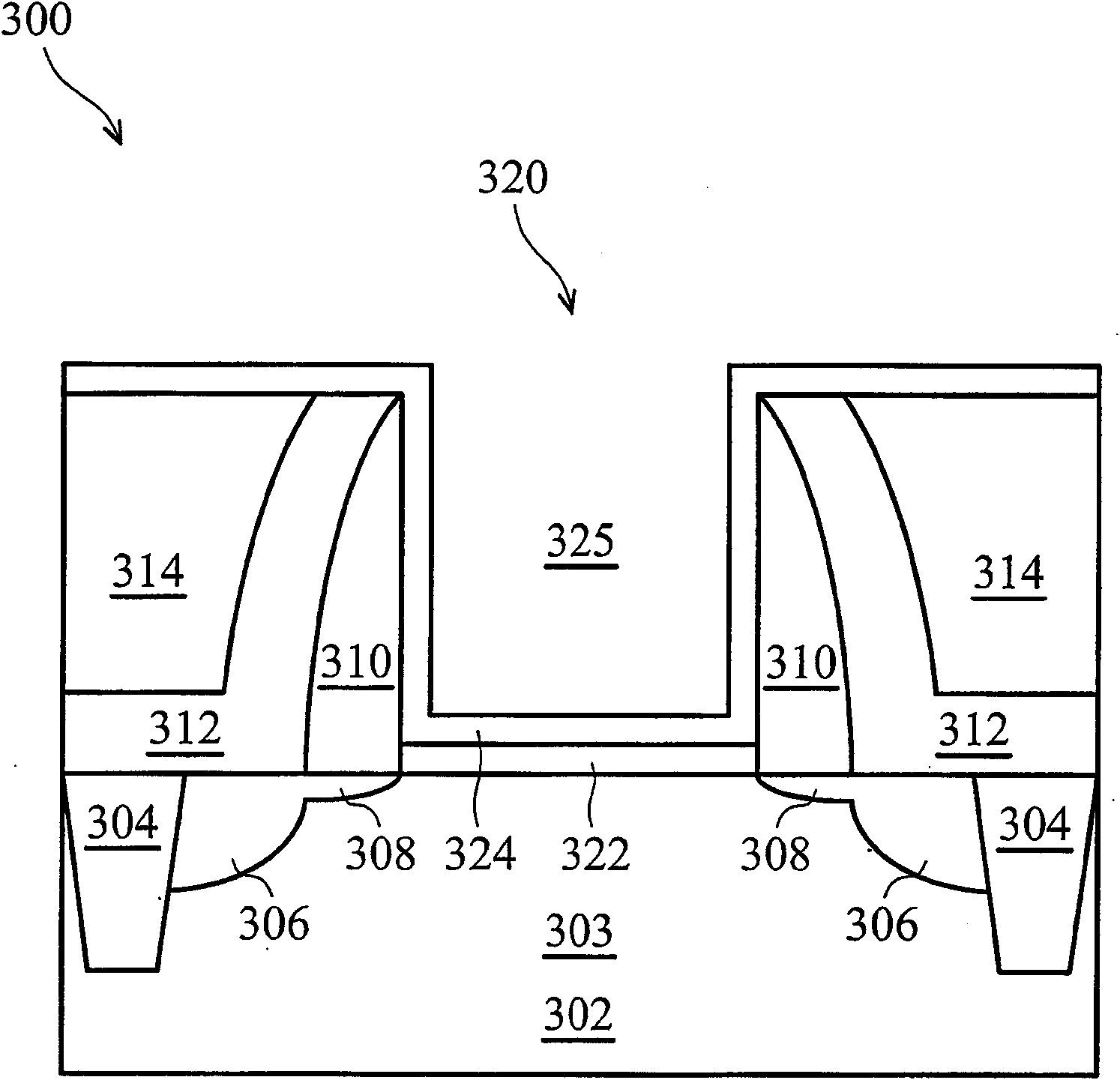 Metal gate structure of a field effect transistor and field effect transistor