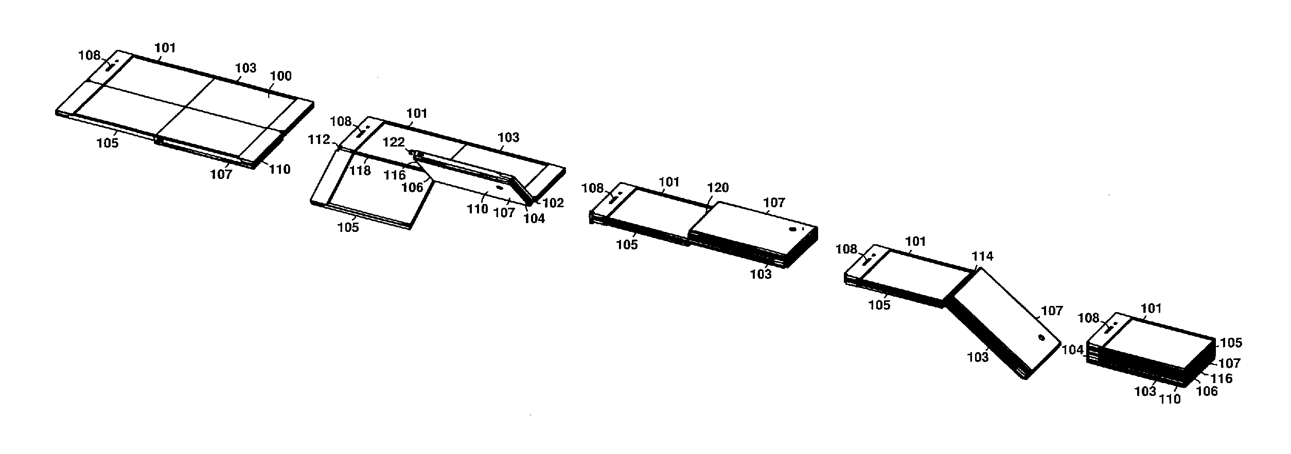 Reconfigurable touch screen computing device