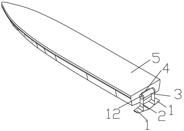 Ship body tail stabilization hydrofoil device and working method