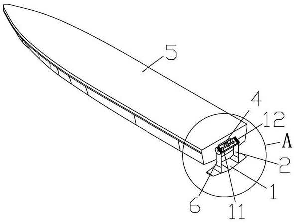 Ship body tail stabilization hydrofoil device and working method