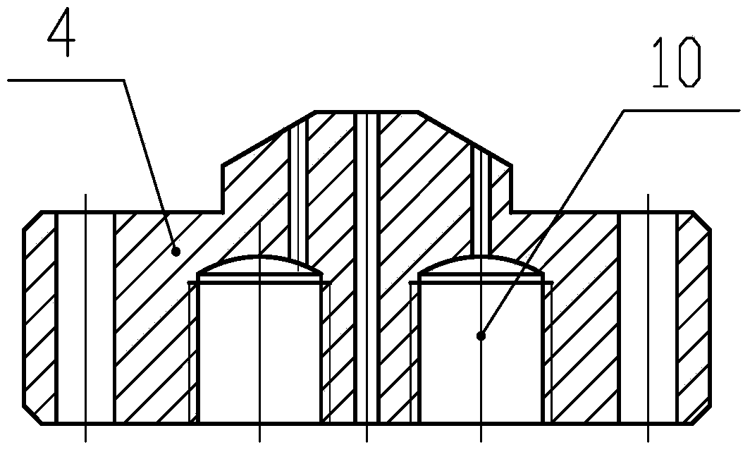 High-pressure water jet self-oscillation nozzle device