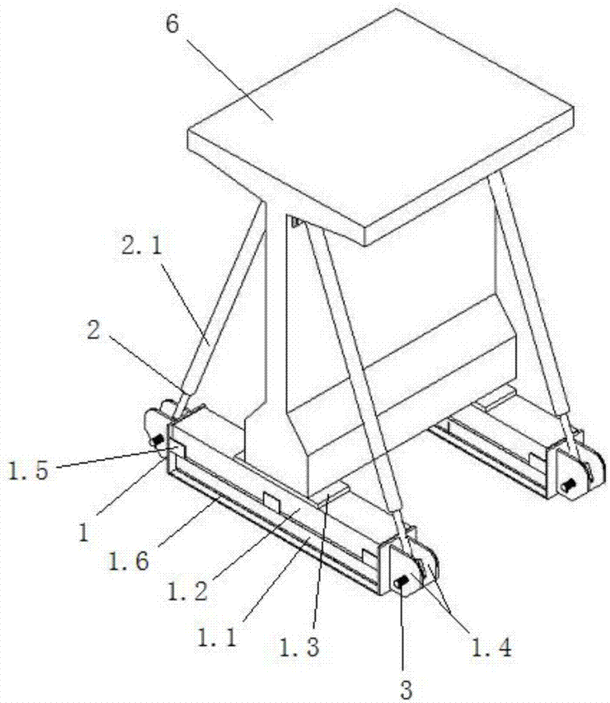 Stable supporting device for girder body