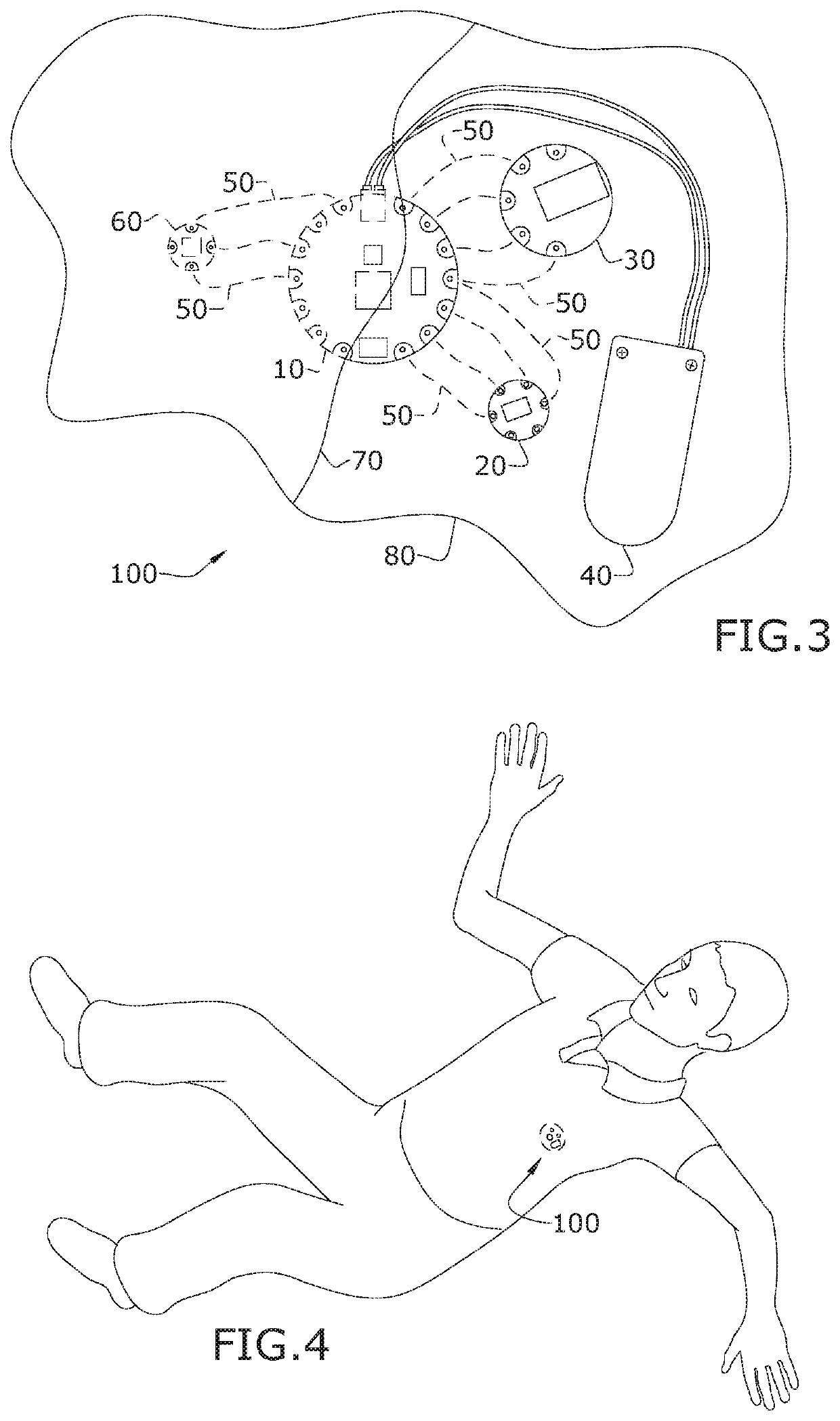 Wearable device adapted for fall detection and transmission of automated notifications for emergency assistance