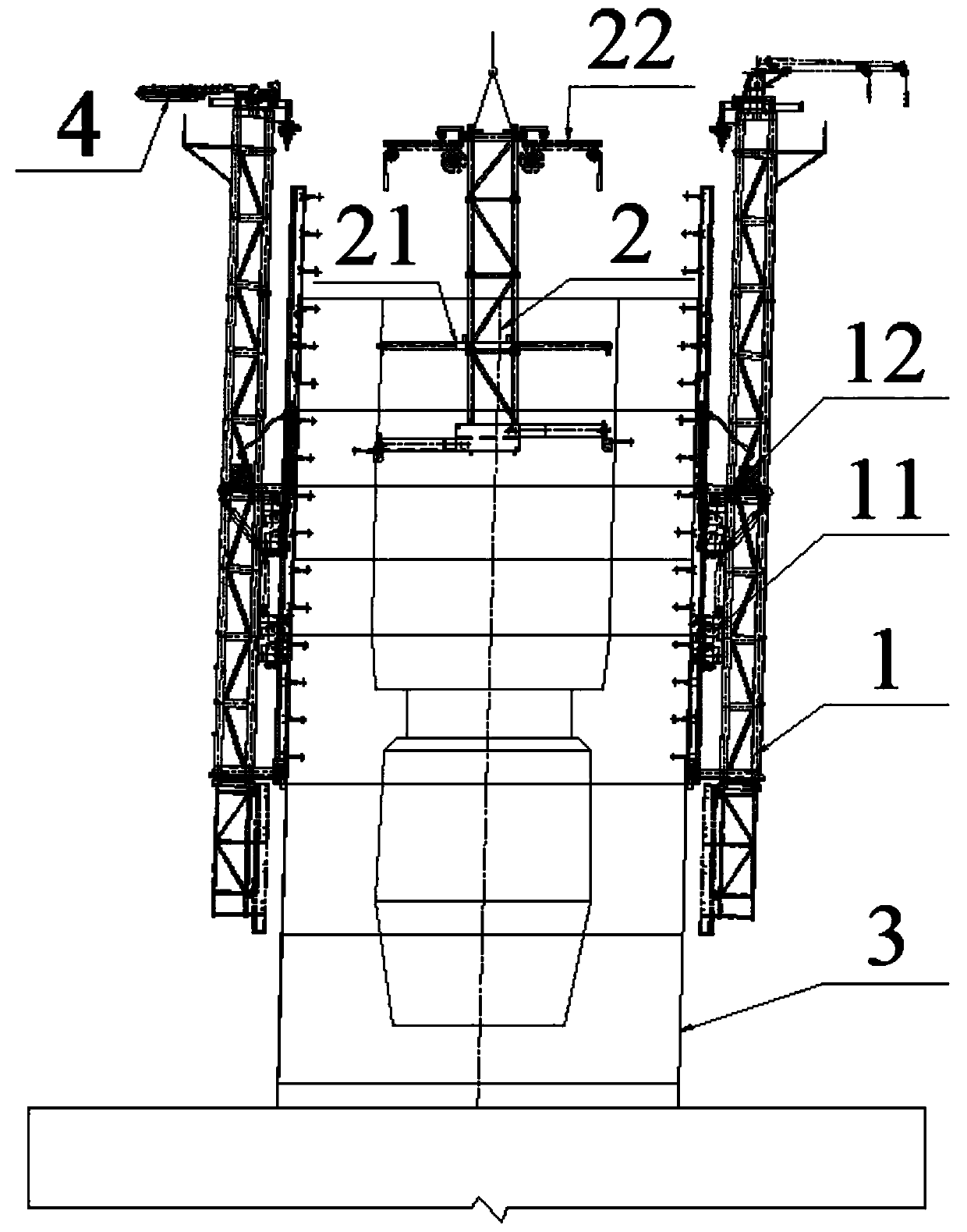 Multifunctional integral intelligent tower building device