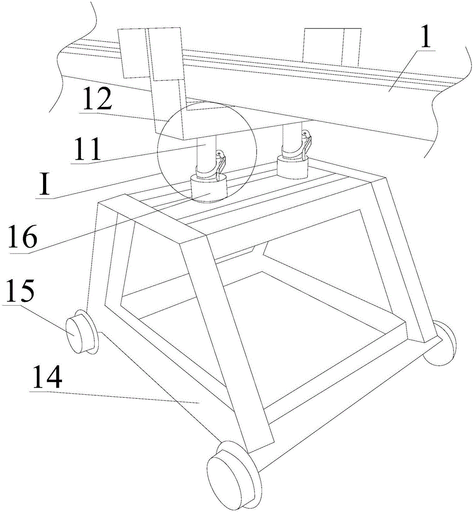 Feed supporting device provided with buckles