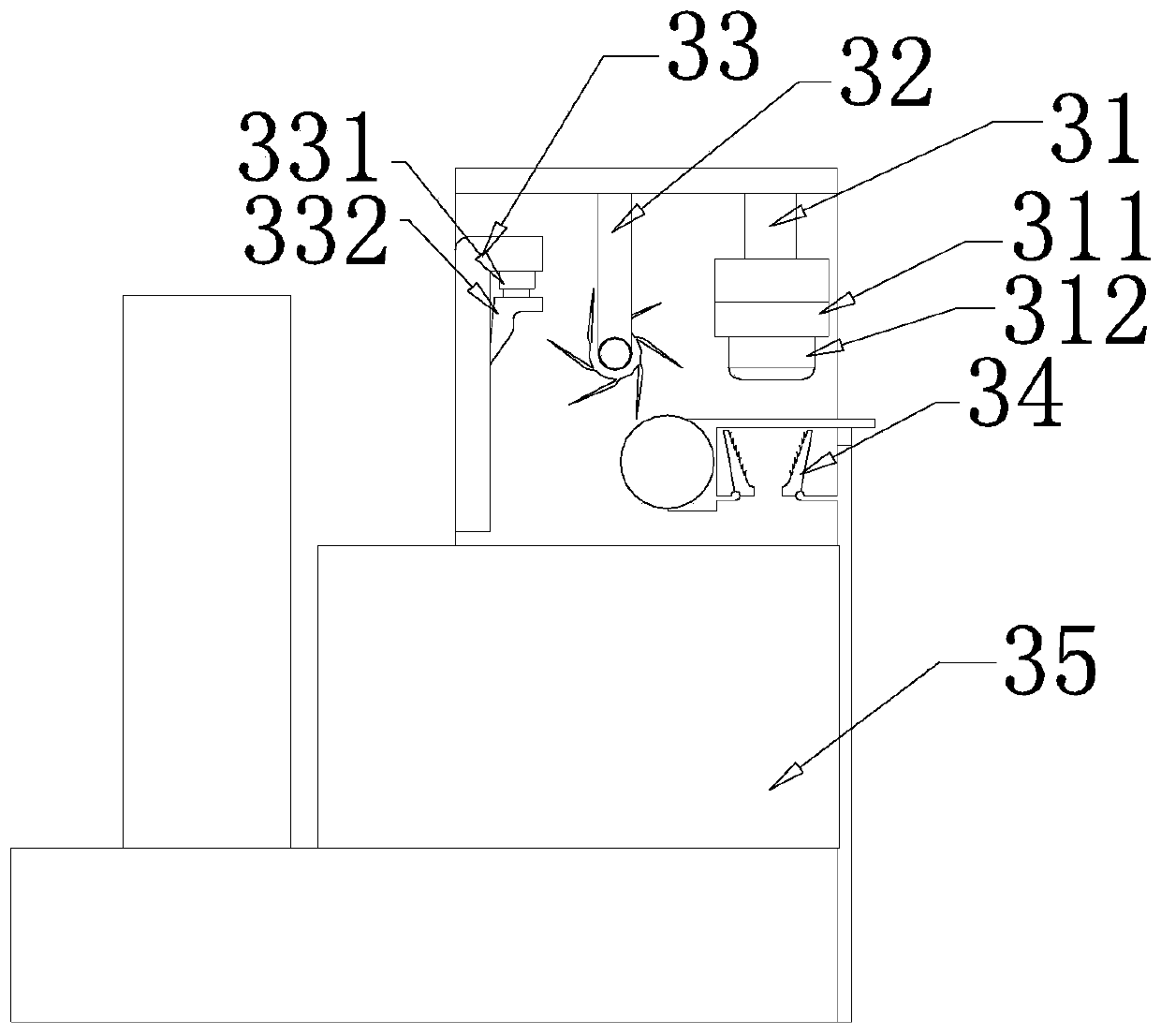 Buried sewage garbage removal device