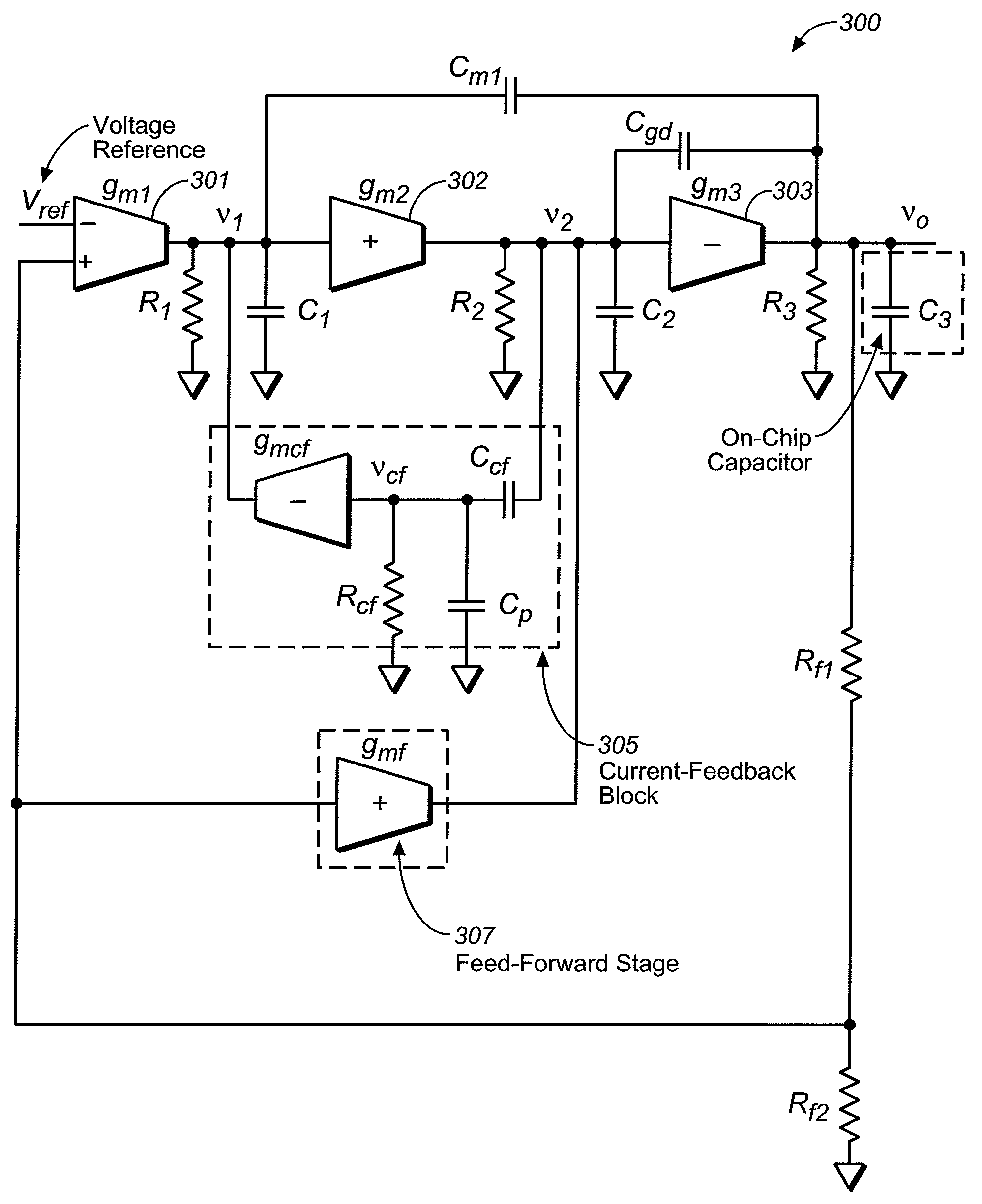 Area-efficient capacitor-free low-dropout regulator