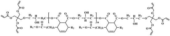 Vegetable oil-based epoxy prepolymer and UV curing prepolymer, preparation method and application thereof