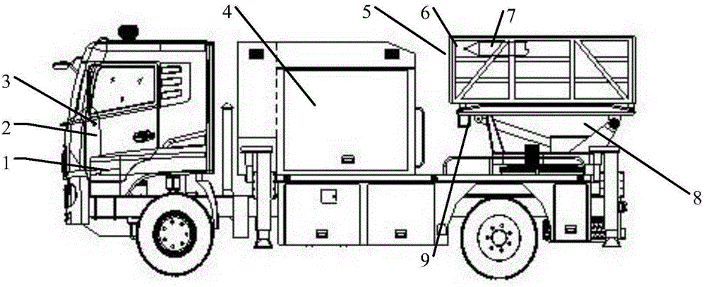 Fire fighting truck suitable for high-rise and super high-rise building fire fighting