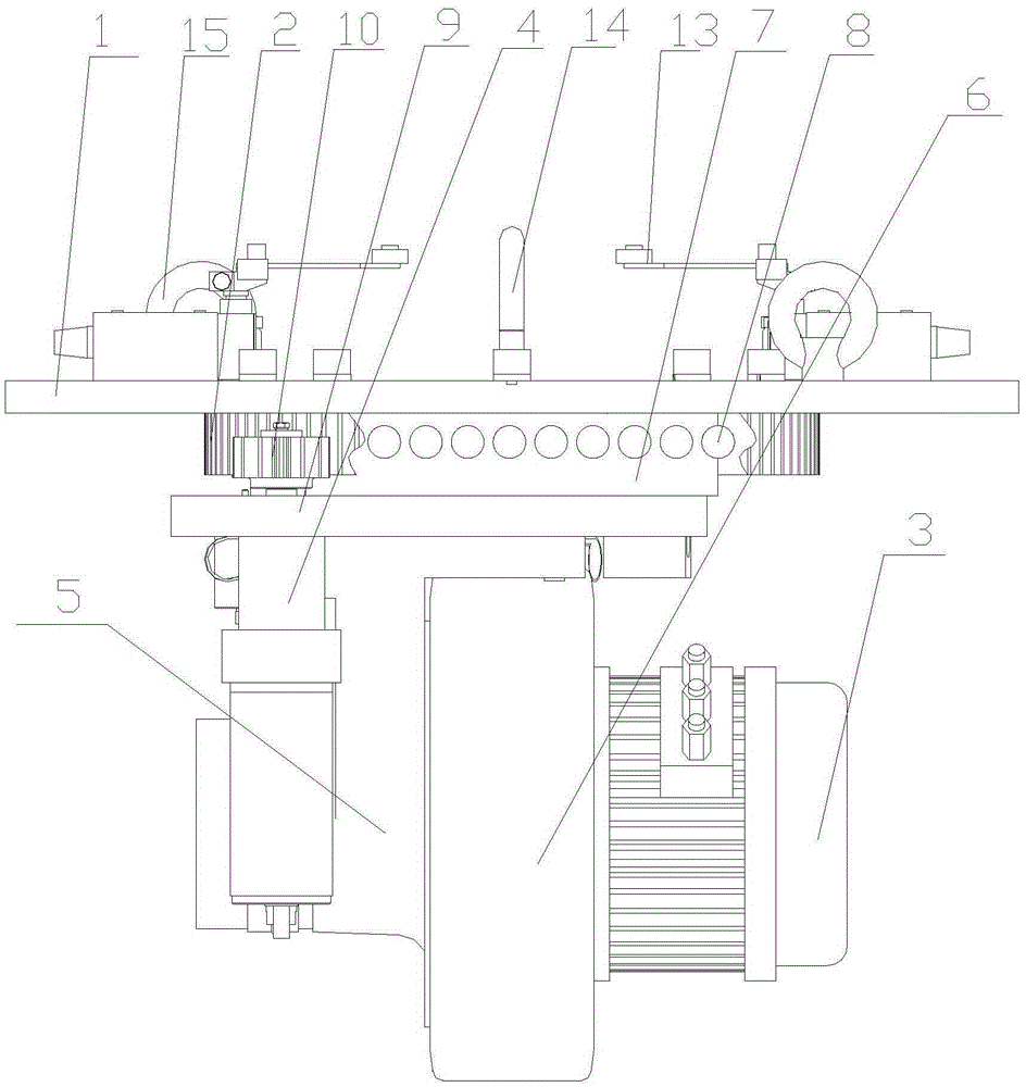 Horizontal driving mechanism for laser guide AVG forklift