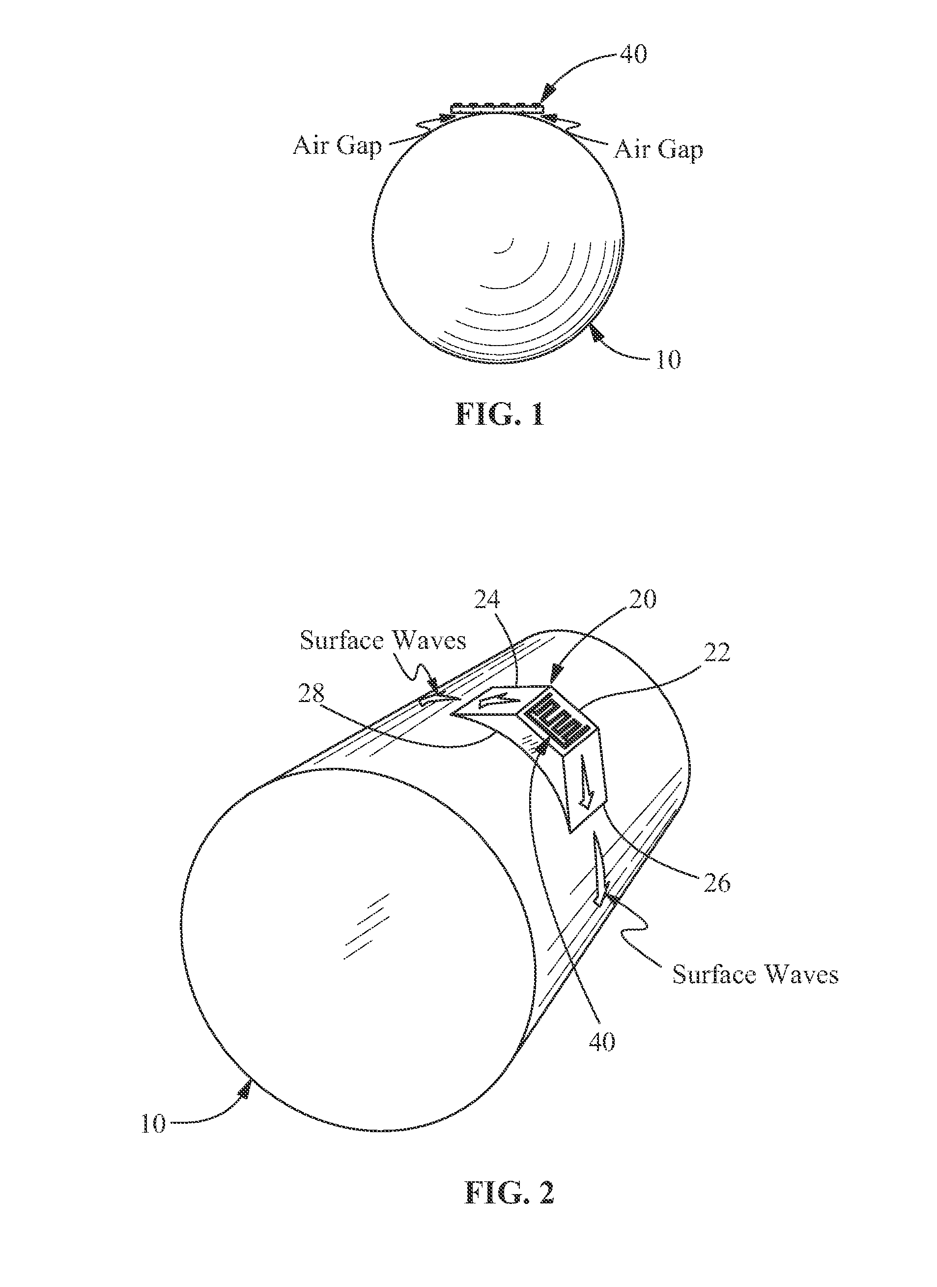 Acoustic coupling shoes for use in inspecting non-flat surfaces