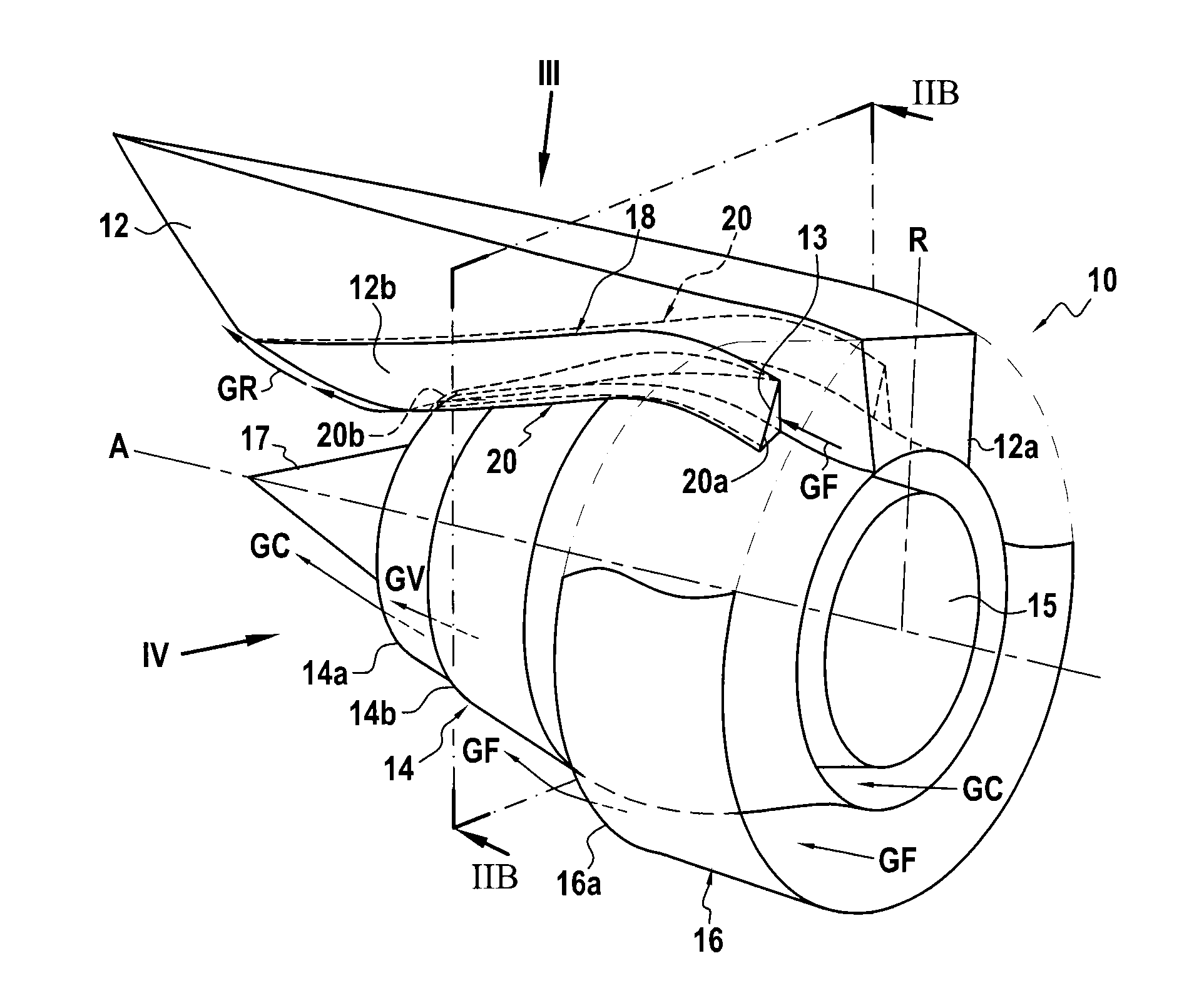 Turbomachine comprising a device for the cooling of a pylon