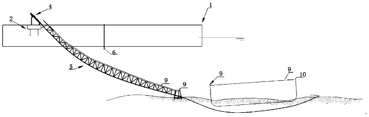 Guide frame for salvaging sunken ship and application of guide frame