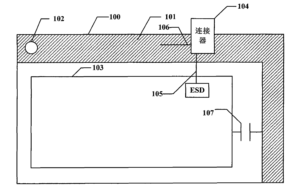 Electrostatic protection structure-containing circuit board