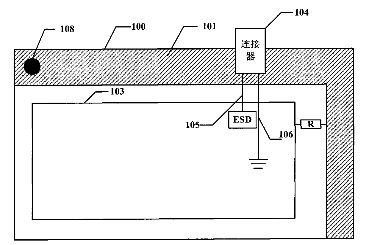 Electrostatic protection structure-containing circuit board