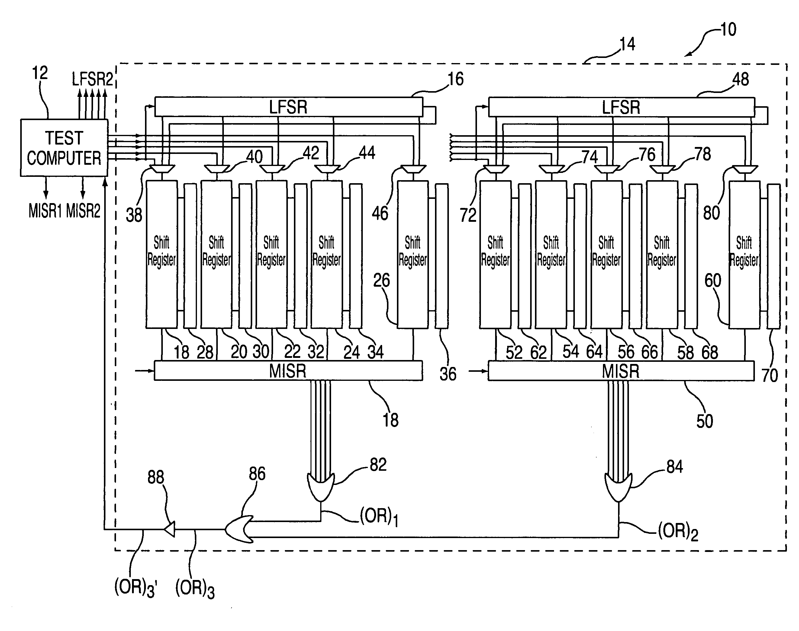 System and method for testing electronic devices on a microchip