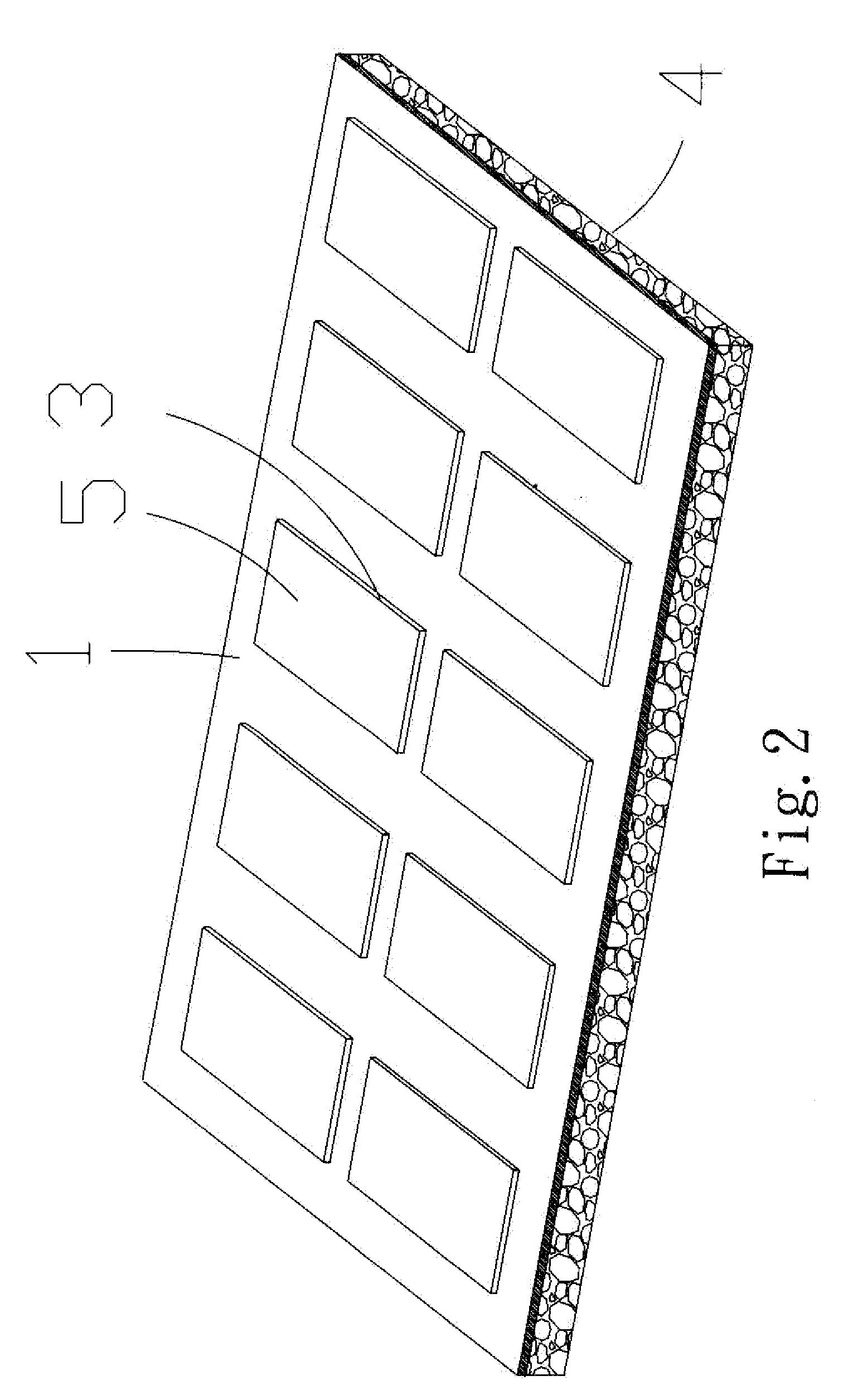 Construction material structure for use with solar power