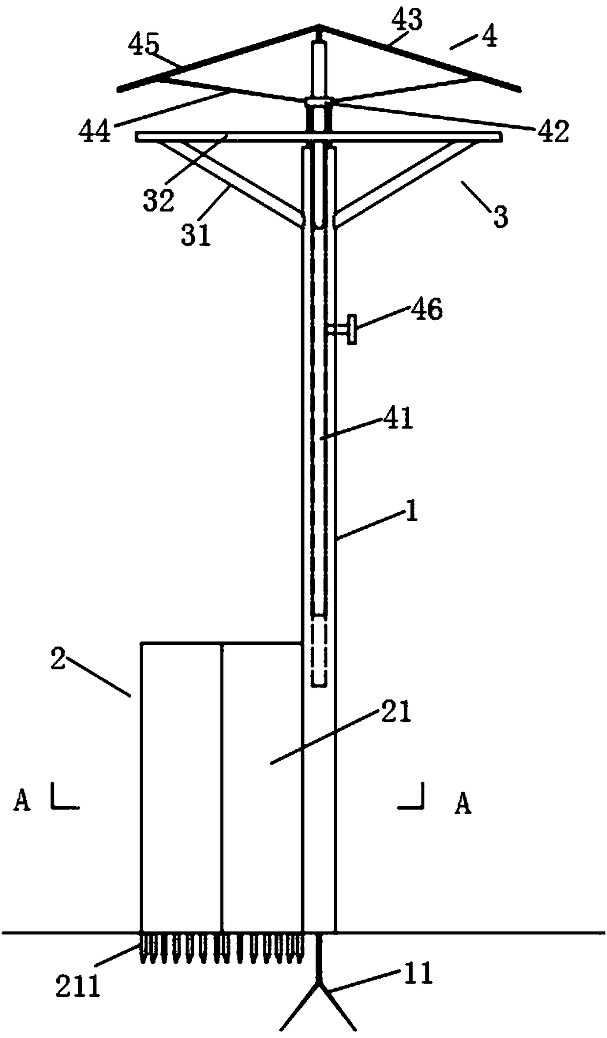 Grape planting climbing protection frame