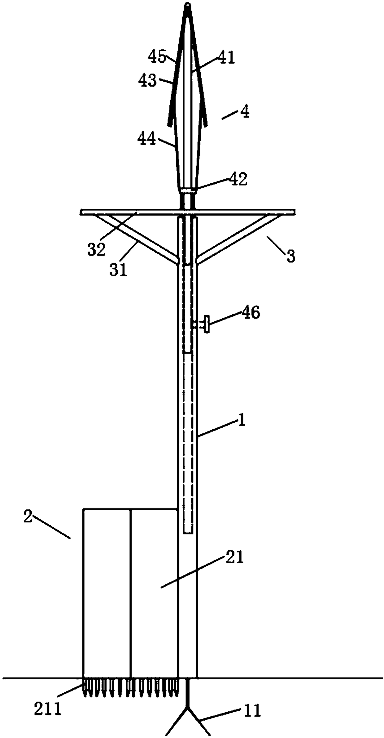 Grape planting climbing protection frame