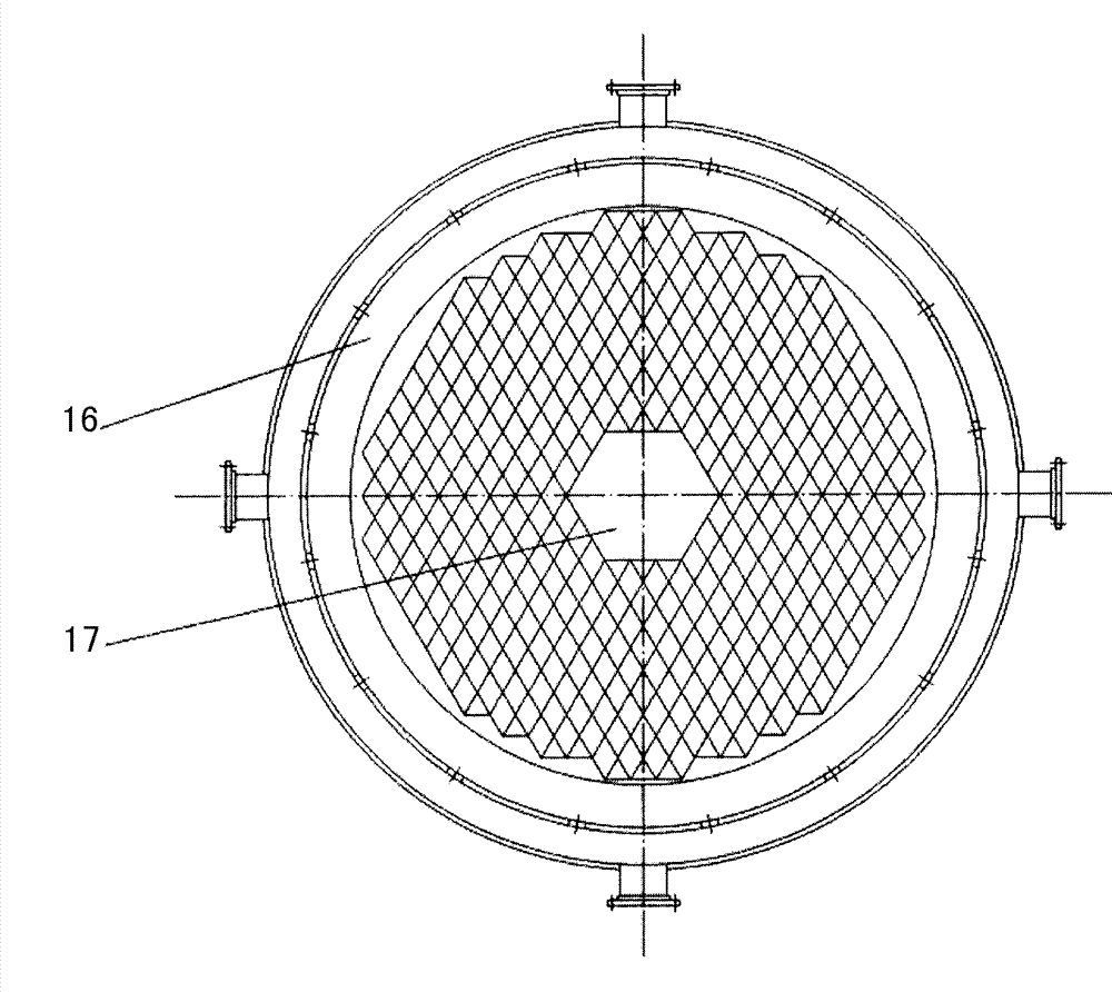 Shell side structure and shell and tube vinyl acetate synthesis reactor with same