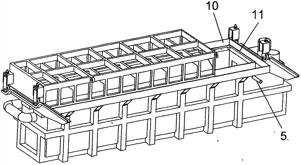 A stainless steel pipe pickling tank