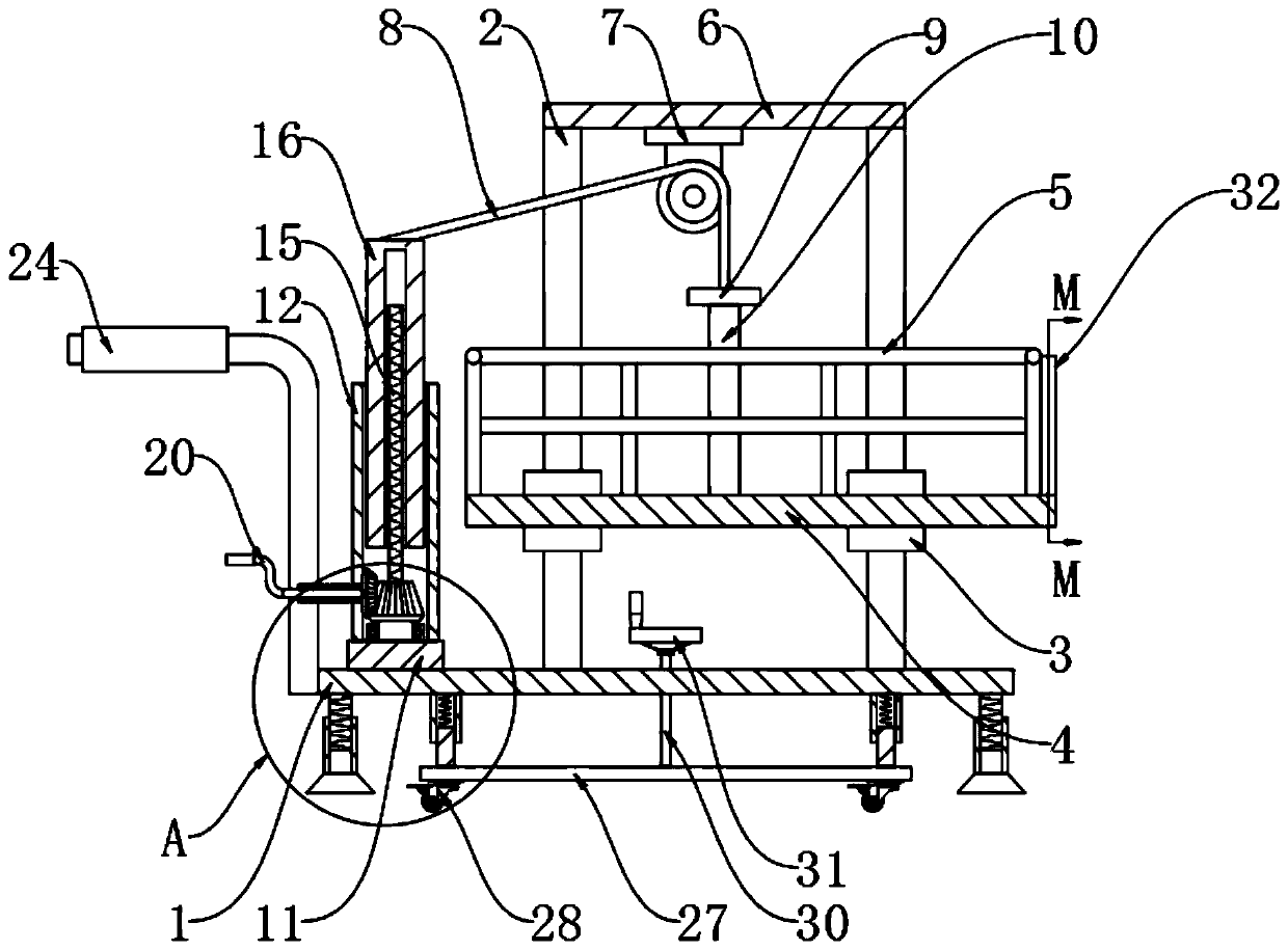 Cargo hoisting device for storage