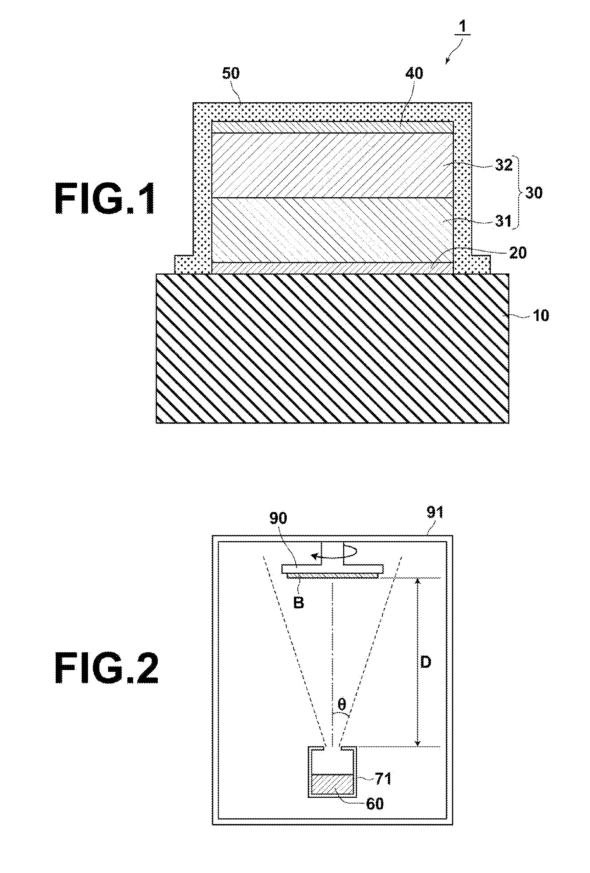 Organic material for deposition, and organic photoelectric conversion element, imaging element, deposition method, and manufacturing method for organic photoelectronic onversion element obtained using the same