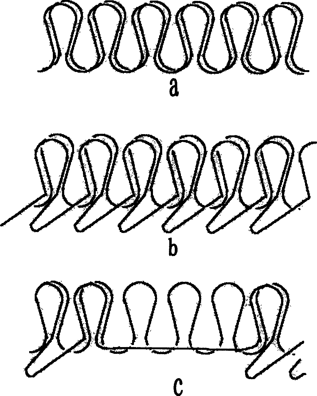 Weaving method for knitting fleece imitating effect of burnt-out print