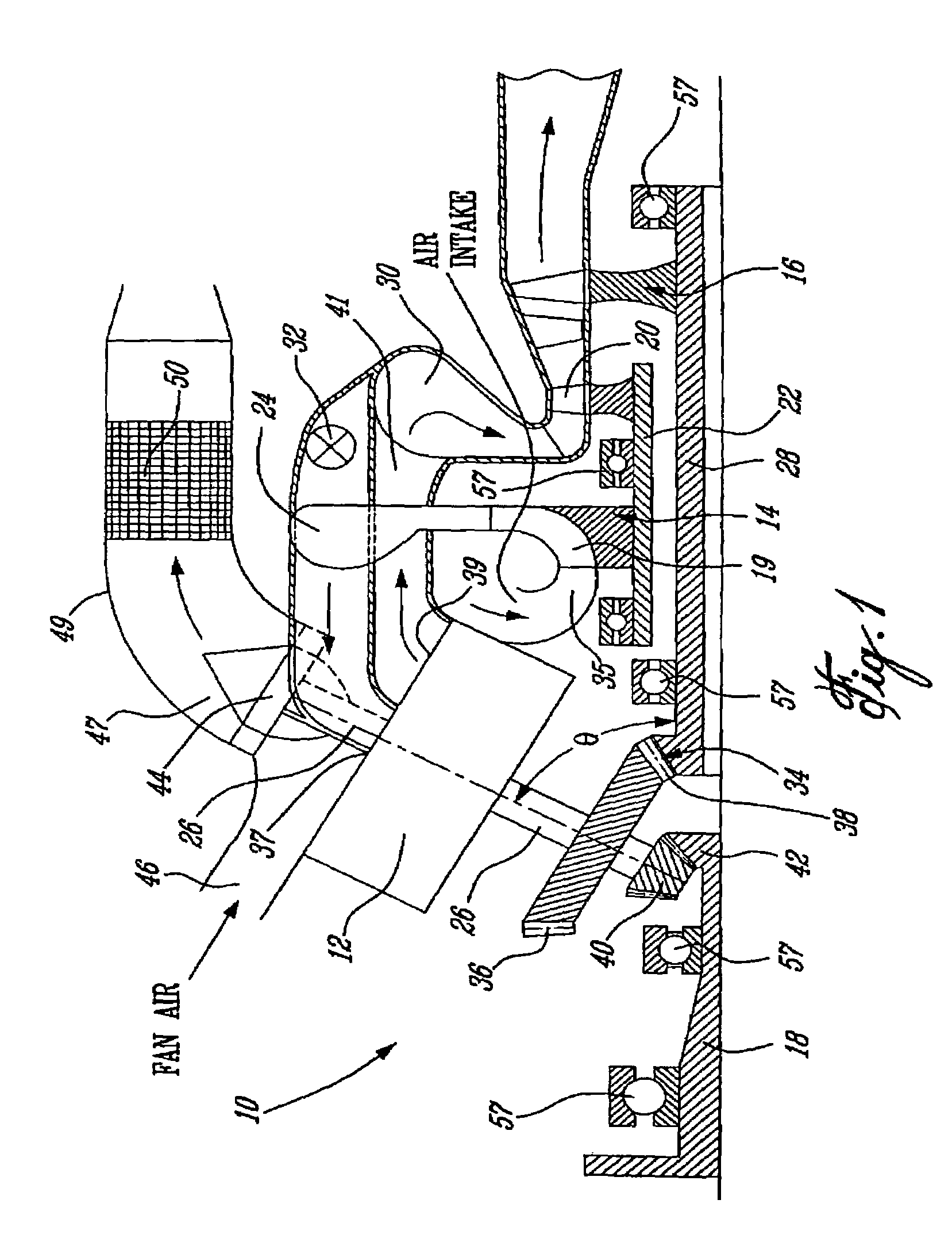 Integral cooling system for rotary engine