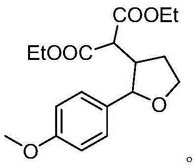 A kind of synthetic method of β-diethyl malonate substituted tetrahydrofuran compound