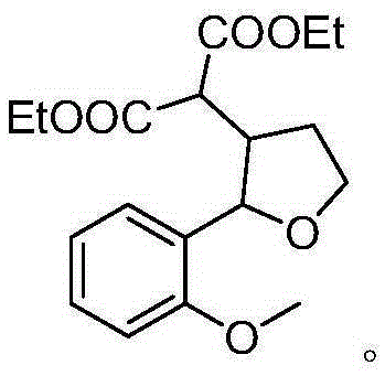 A kind of synthetic method of β-diethyl malonate substituted tetrahydrofuran compound