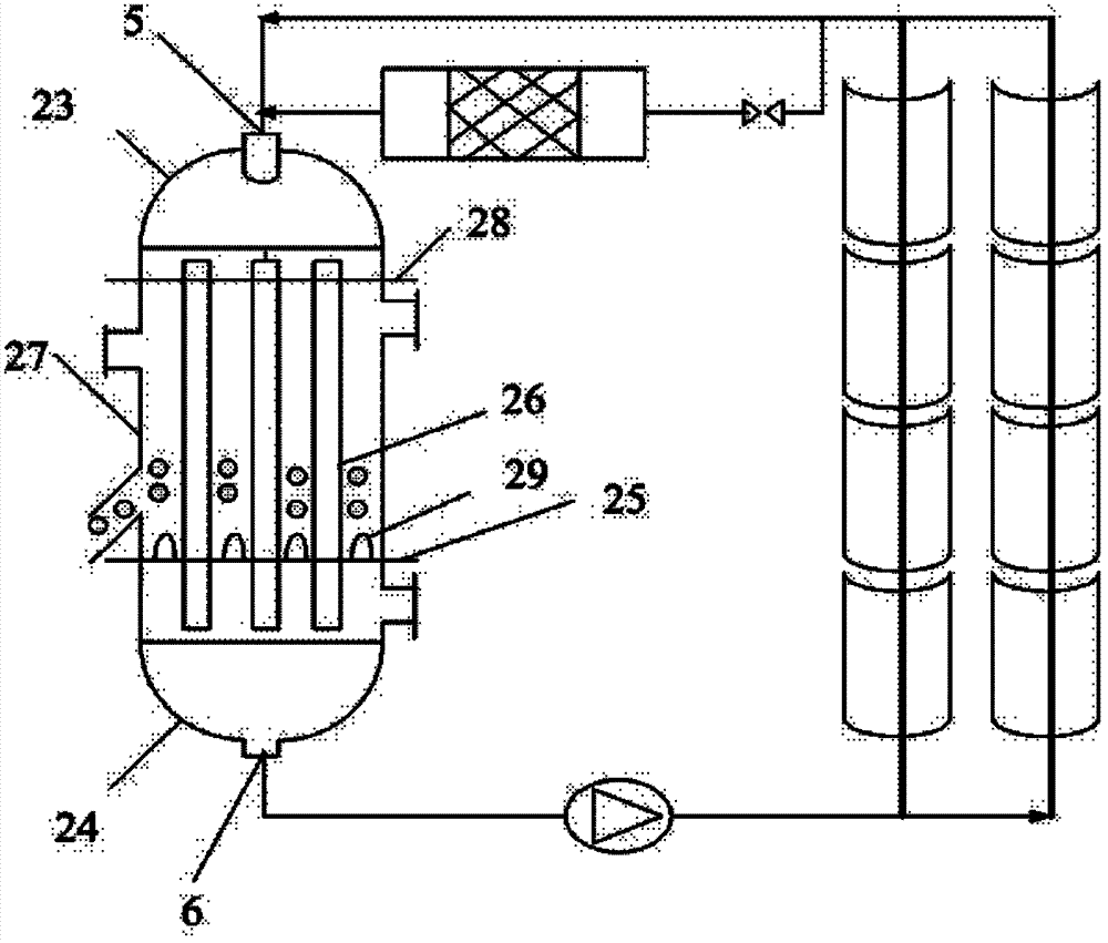 Indirect intermediate-temperature chemical energy storage device for solar heat on basis of chemical-looping combustion