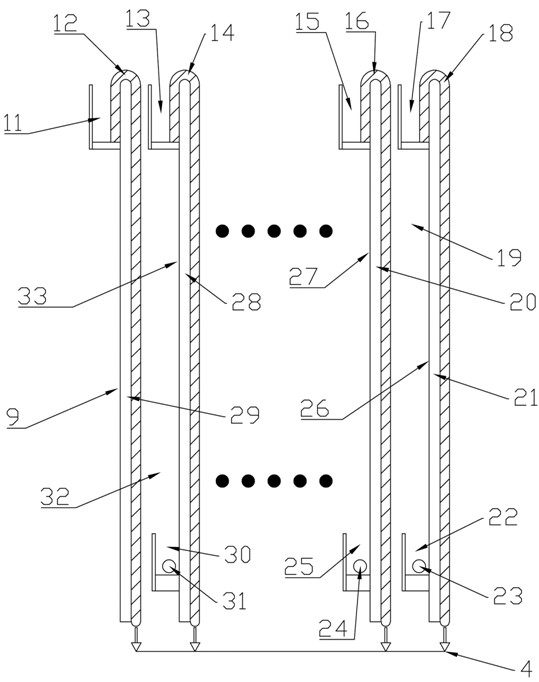 Multi-effect vertical plate falling film solar desalination unit and method thereof